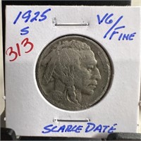 1925-S BUFFALO NICKEL SCARCE DATE