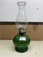 GREEN OIL LAMP 9" X 5" W/O GLOBE