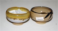 Two Japanese ceramic flower holders