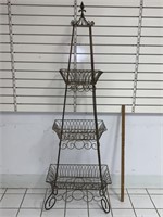 Tiered metal stand