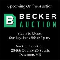 Auction Starts Closing Sunday, June 9th @ 7 p.m.