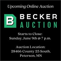 Auction Starts Closing Sunday, June 9th @ 7 p.m.