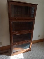 Barrister style bookshelf with flip up glass