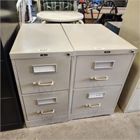 2- Legal & Letter 2 Drawer Filing Cabinets