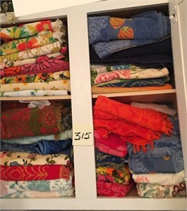 Linen Closet with Vintage Towels