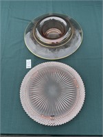Pink Depression Glass Duo
