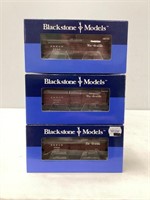 Three Blackstone Models HOn3 Box Cars