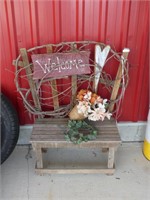 DECORATIVE WELCOME BENCH, SMALL