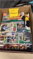 BX OF 10 COMIC BOOKS & GROUP OF SPORTS CARDS