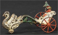 US HARDWARE SWAN CHARIOT PULL TOY