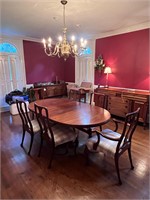 Vintage Drexel table & 6 chairs