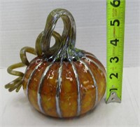 Hand Blown Glass Gourd - Siged