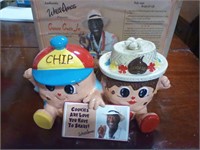 Wally Amos "Chip & Cookie " cookie jars NWB