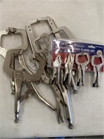 Lot of Locking Pliers Various SIzes