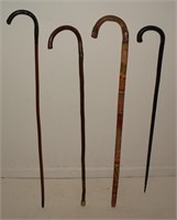 (4) Wooden Canes