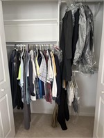 Closet full of men’s clothes