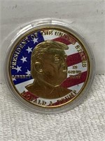 COLORIZED TRUMP COMMEMORATIVE COIN