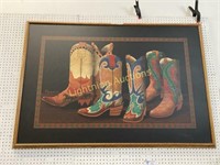 "COWBOY BOOT" GIGLEE ON CANVAS