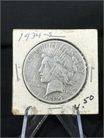 1934 S Peace Dollar