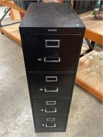 4-Drawer Black Filing Cabinet 52" x 25"