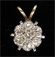 Jewelry 10kt Yellow Gold Diamond Pendant