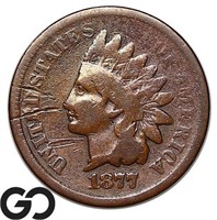 1877 Indian Head Cent, RARE Key Date in Series!