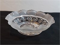 Rare Bagley Fruit Bowl Katherine Pattern Frosted