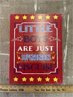 Little boys wall sign