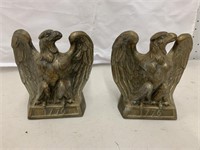 Brass Bald eagle bookends