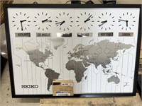 SEIKO Classic Six City World Time Wall Clock