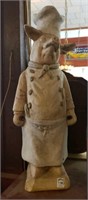 Tall Chef Pig Statue  2'