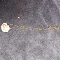 Gold Toned Chain & Pendant