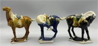 Chinese Tang Dynasty War Horses Hand Painted