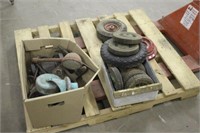 (2) TUBS OF ASSORTED CASTORS AND WHEELS, WITH