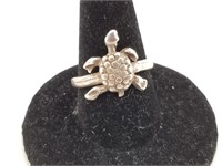 Sterling silver turtle ring size 9,  3.5 grams tot