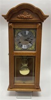 D & A Hanging Wall Clock With Oak Case