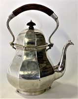 Hallmarked silver tilting teapot, 1334 g,