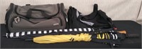 2 Duffel Style Bags, 3 Golf Umbrellas