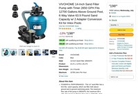 N4823  VIVOHOME 14" Sand Filter Pump for Pools