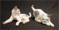 Two Dahl-Jensen Copenhagen cat figures