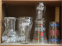 Coca-Cola and Pepsi glasses