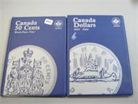 2  Coin Folders (50 cents & Dollars)