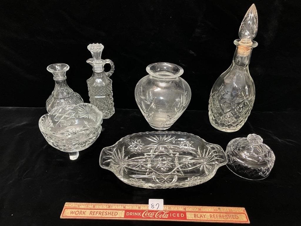 VARIOUS GLASS & CRYSTAL LOT