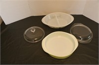 Pyrex Dish with lid & Glasbake Dish with lid