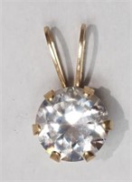 10K Yellow Gold Cubic Zirconia Pendant