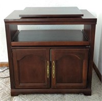Cherry Wooden Style T.V. Stand /w Storage