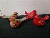 Ceramic bird Decor two sets Birds measure 6.5 x 4