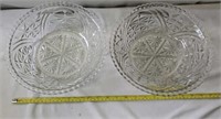 Set of 2 Anchor Hocking Stars and Bars Clear