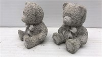 2 Concrete Bear Figures - Paintable