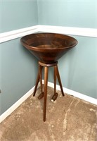 MID-CENTURY VERMILLON WALNUT SALAD BOWL